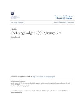 The Living Daylights 2(3) 22 January 1974 Richard Neville Editor