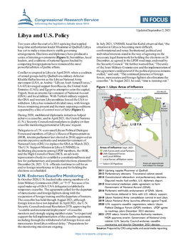 Libya and U.S. Policy