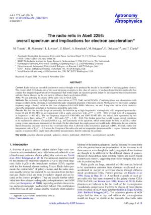 The Radio Relic in Abell 2256: Overall Spectrum and Implications for Electron Acceleration