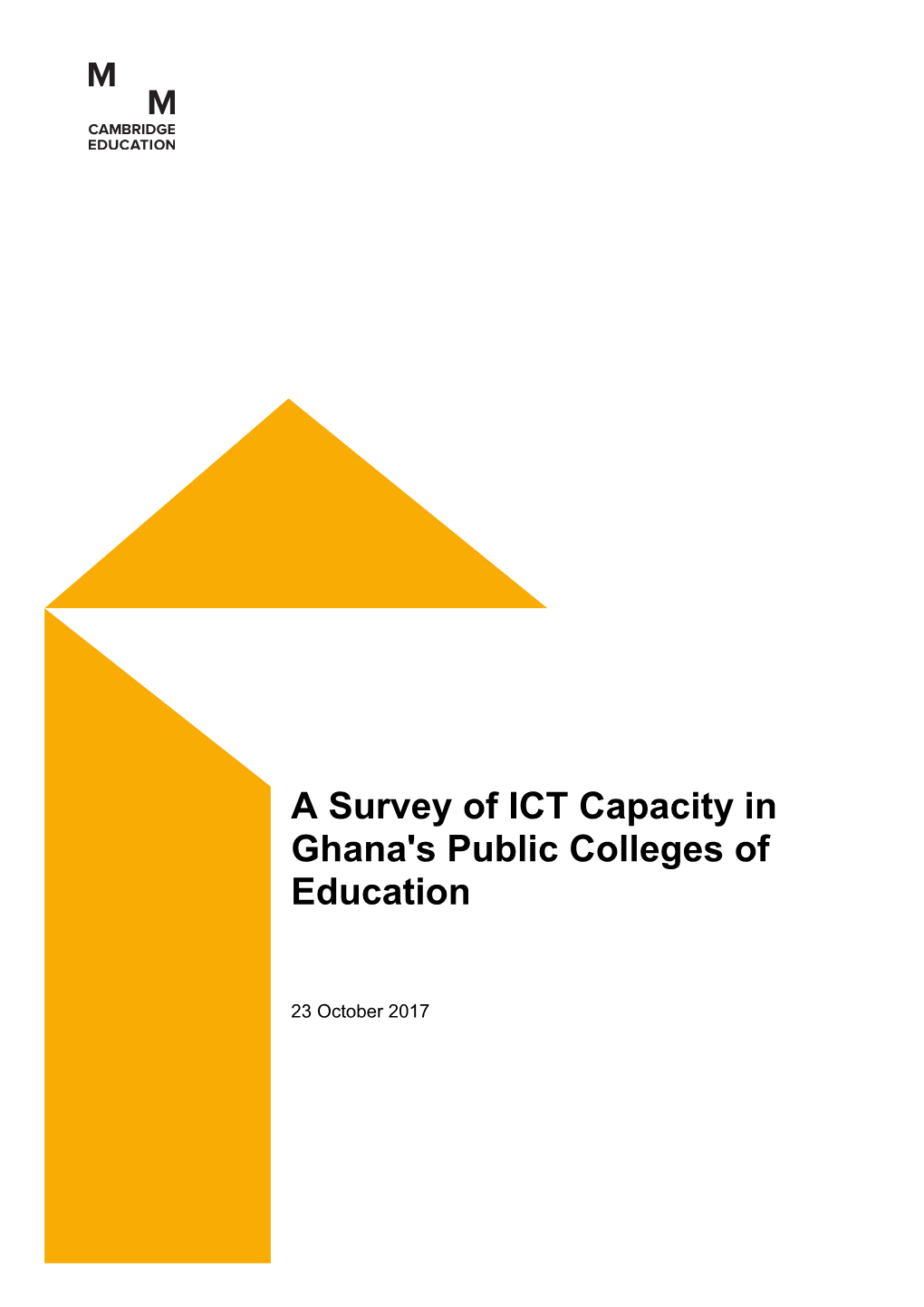 A Survey of ICT Capacity in Ghana's Public Colleges of Education