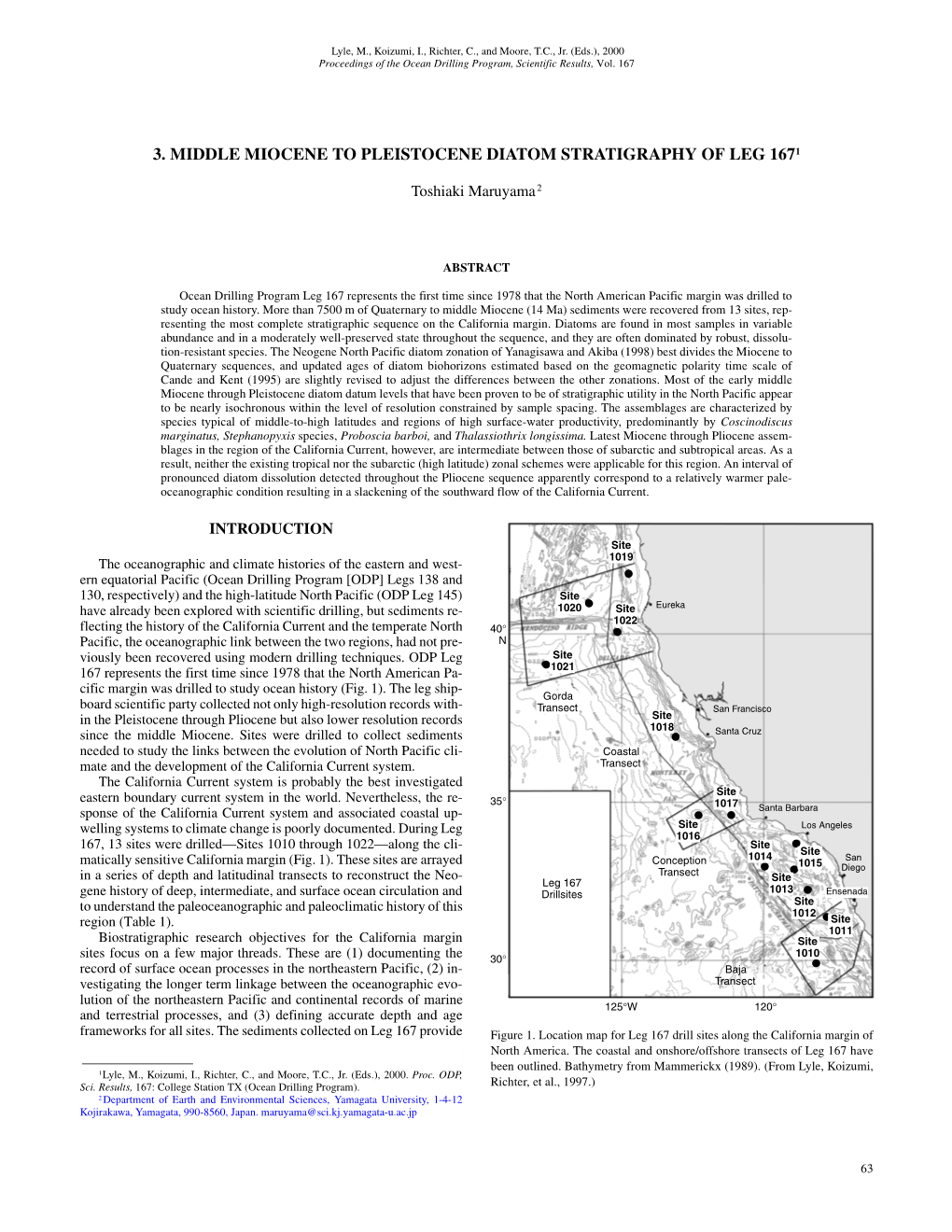 3. Middle Miocene to Pleistocene Diatom Stratigraphy of Leg 1671