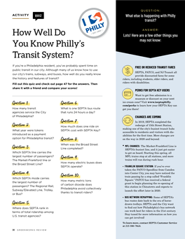 How Well Do You Know Philly's Transit System?