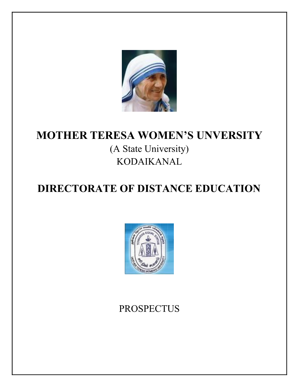 Mother Teresa Women's Unversity