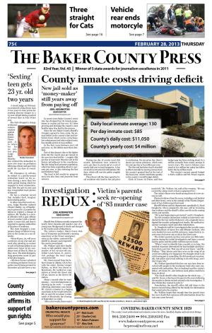 County Inmate Costs Driving Deficit New Jail Sold As 23 Yr
