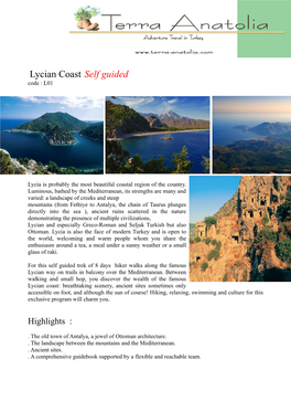 Lycian Coast Self Guided Code : L01
