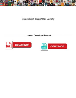 Sixers Nike Statement Jersey Onde