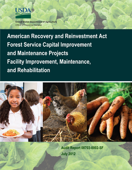 American Recovery and Reinvestment Act Forest Service Capital