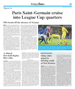 45 Paris Saint-Germain Cruise Into League Cup Quarters