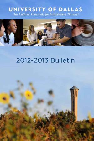 2012-2013 Bulletin Bulletin 2012-2013 Table of Contents