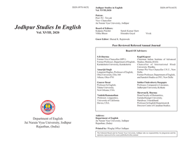 Jodhpur Studies in English ISSN-0970-843X Vol