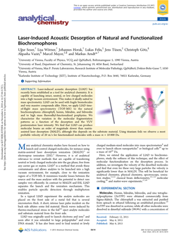 Laser-Induced Acoustic Desorption of Natural and Functionalized