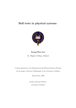Bell Tests in Physical Systems
