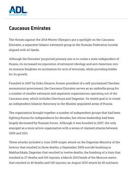 Caucasus Emirates
