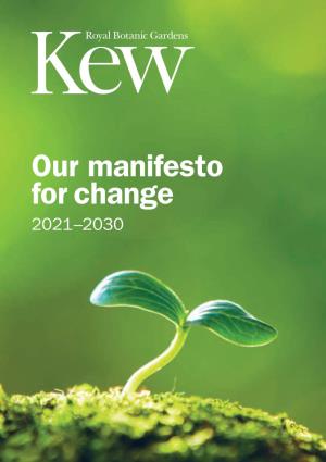Our Manifesto for Change