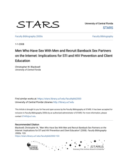 Implications for STI and HIV Prevention and Client Education