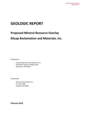 Geologic Report