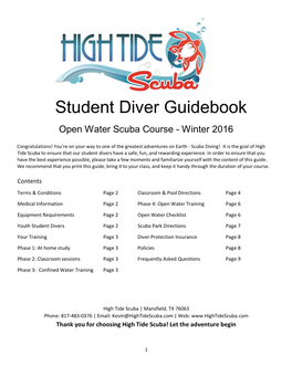 Student Diver Guidebook