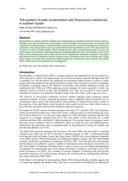 The Problem of Water Contamination with Dracunculus Medinensis in Southern Sudan