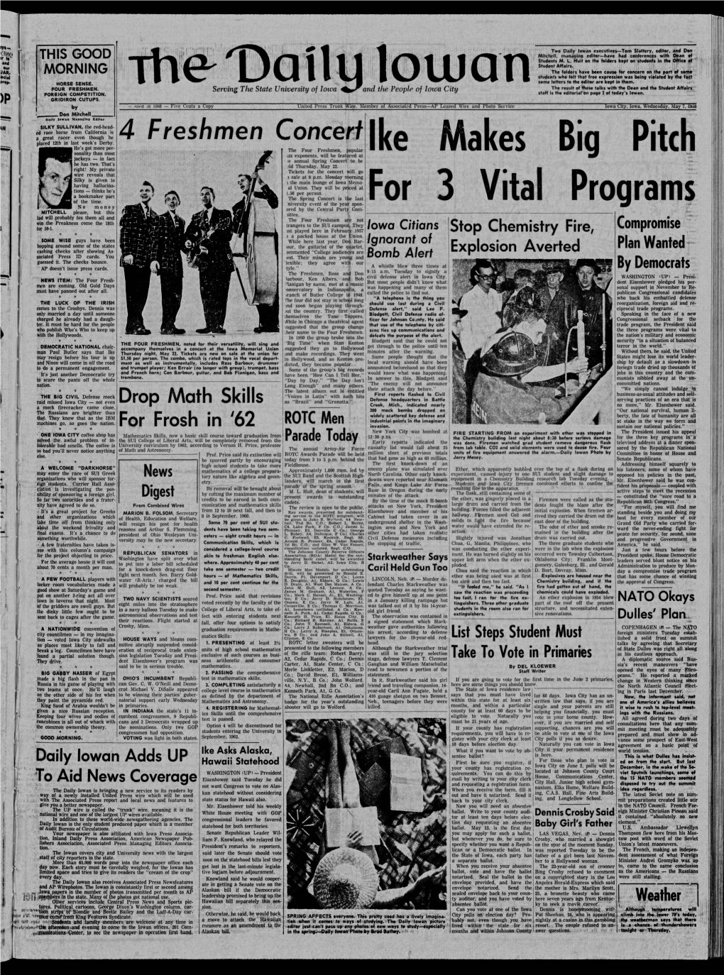 Daily Iowan (Iowa City, Iowa), 1958-05-07