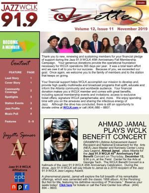 Ahmad Jamal Plays Wclk Benefit Concert