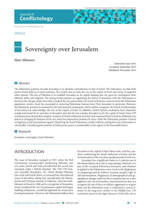 Sovereignty Over Jerusalem