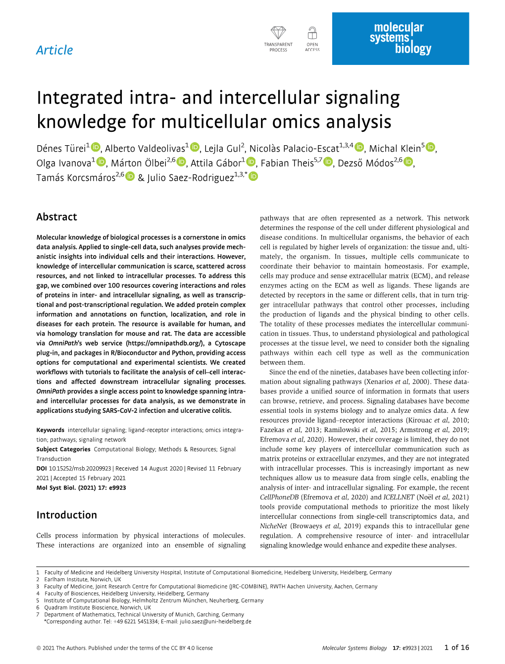 And Intercellular Signaling Knowledge for Multicellular Omics Analysis