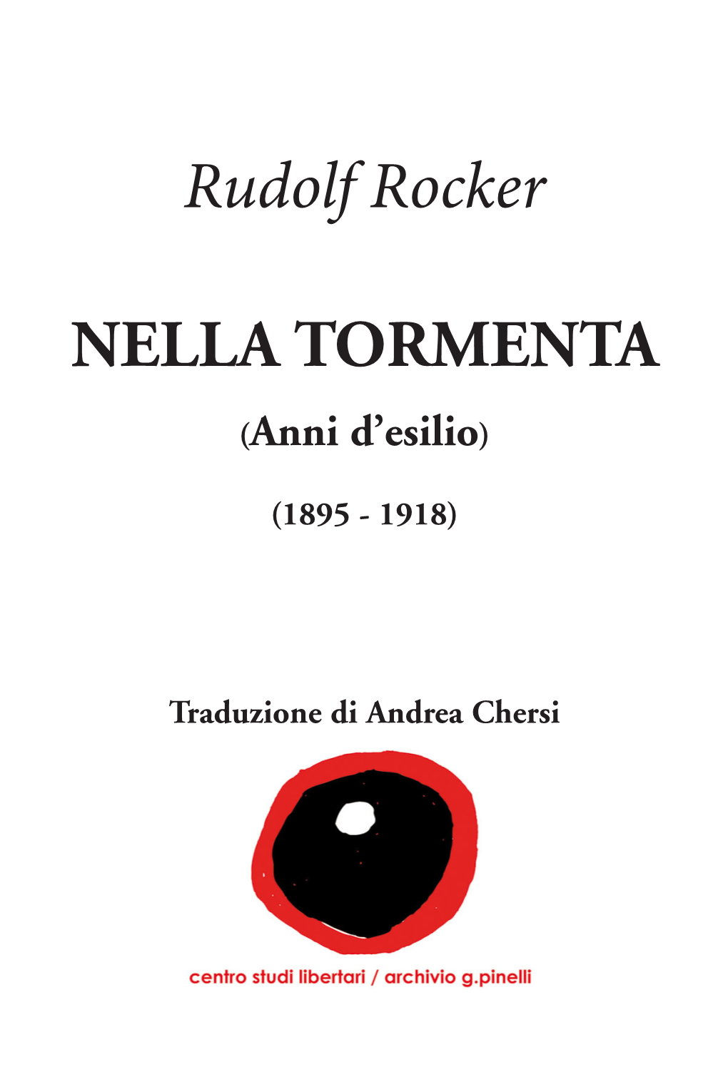 Rudolf Rocker NELLA TORMENTA