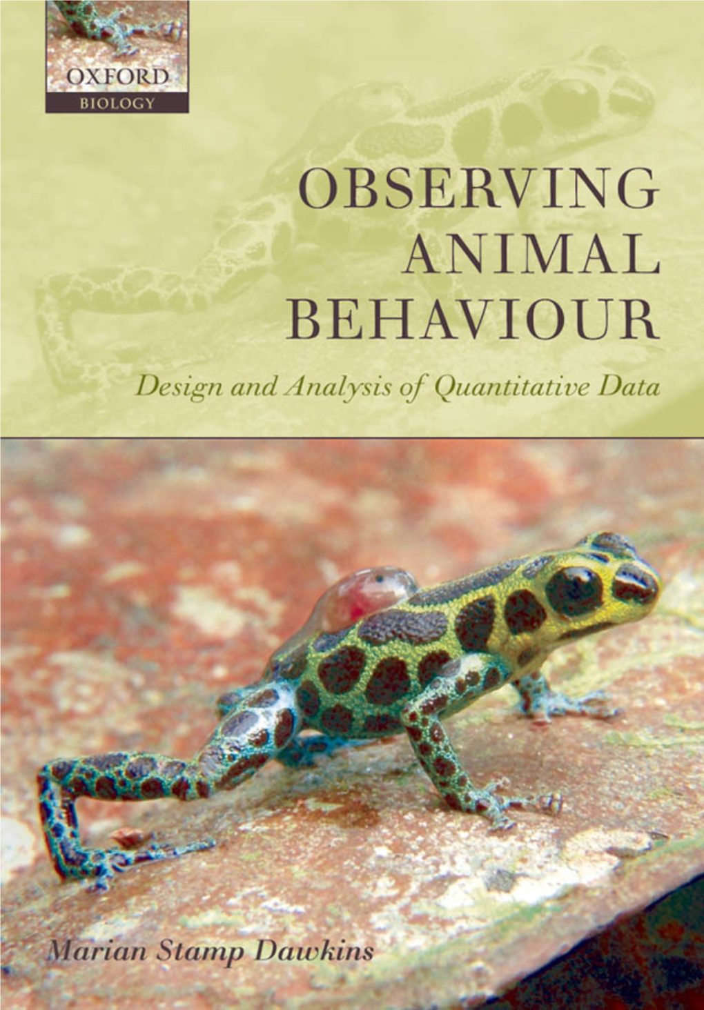 Observing Animal Behaviour This Book Is Dedicated to the Memory of Niko Tinbergen (1907–1988) Observing Animal Behaviour