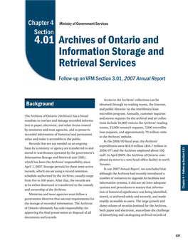 Archives of Ontario and Information Storage and Retrieval Services 339