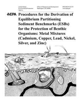 Procedures for the Derivation of Equilibrium Partitioning Sediment Benchmarks (Esbs) for the Protection of Benthic Organisms: Me