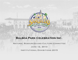 Balboa Park Celebration Inc