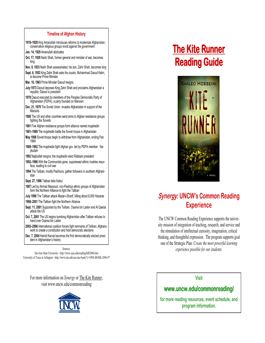 The Kite Runner Reading Guide