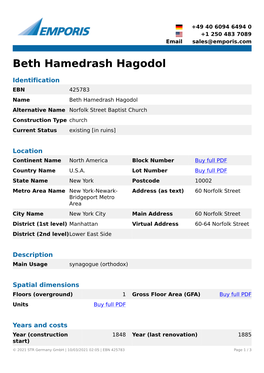 Beth Hamedrash Hagodol