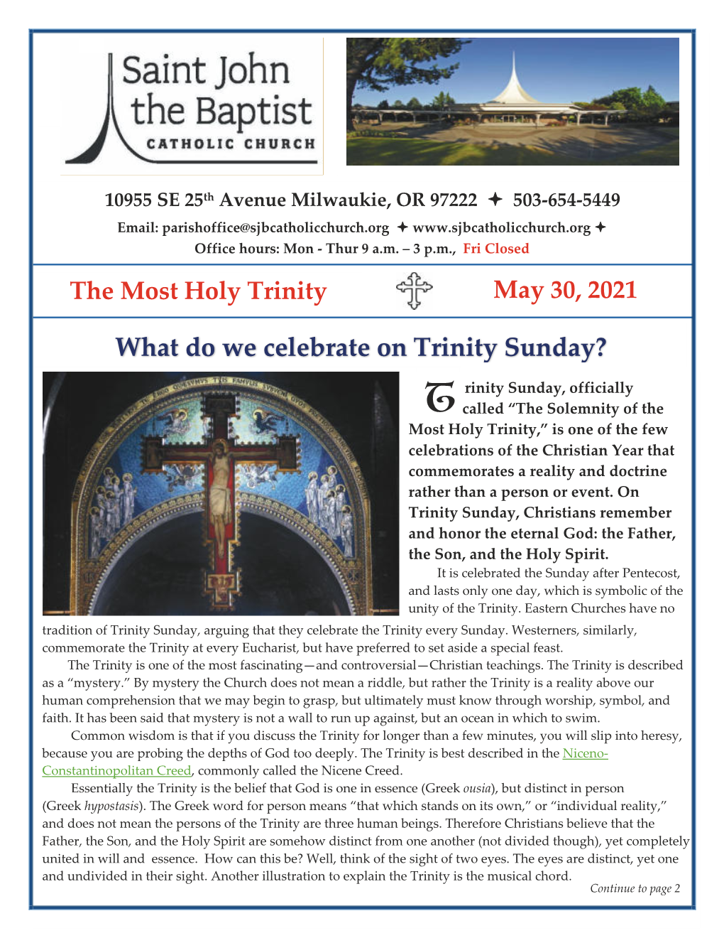 What Do We Celebrate on Trinity Sunday?