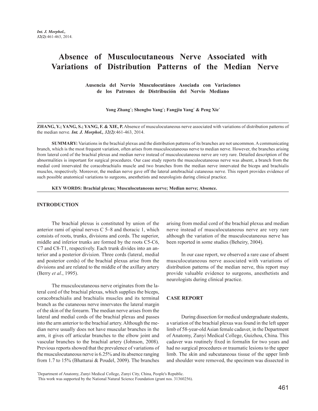 Absence of Musculocutaneous Nerve Associated with Variations of Distribution Patterns of the Median Nerve