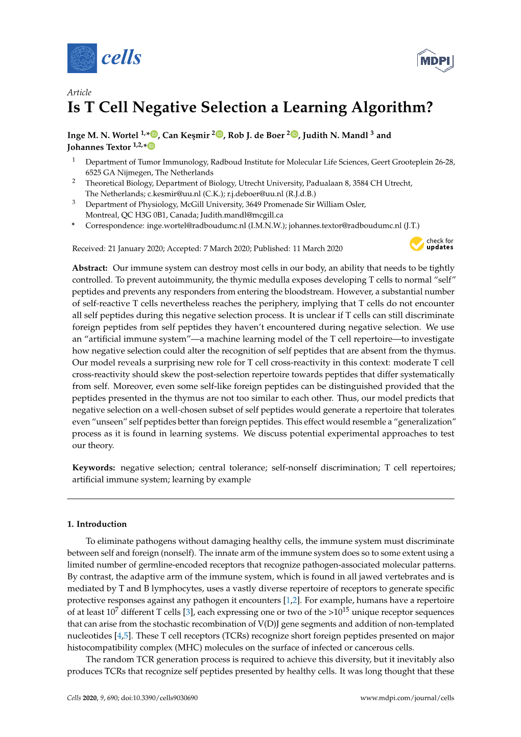 Is T Cell Negative Selection a Learning Algorithm?