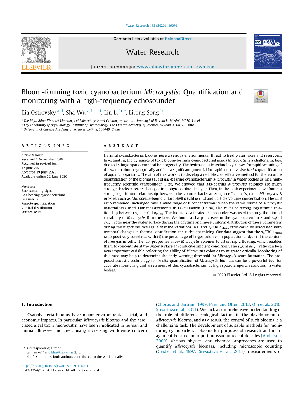 Bloom-Forming Toxic Cyanobacterium Microcystis: Quantification And