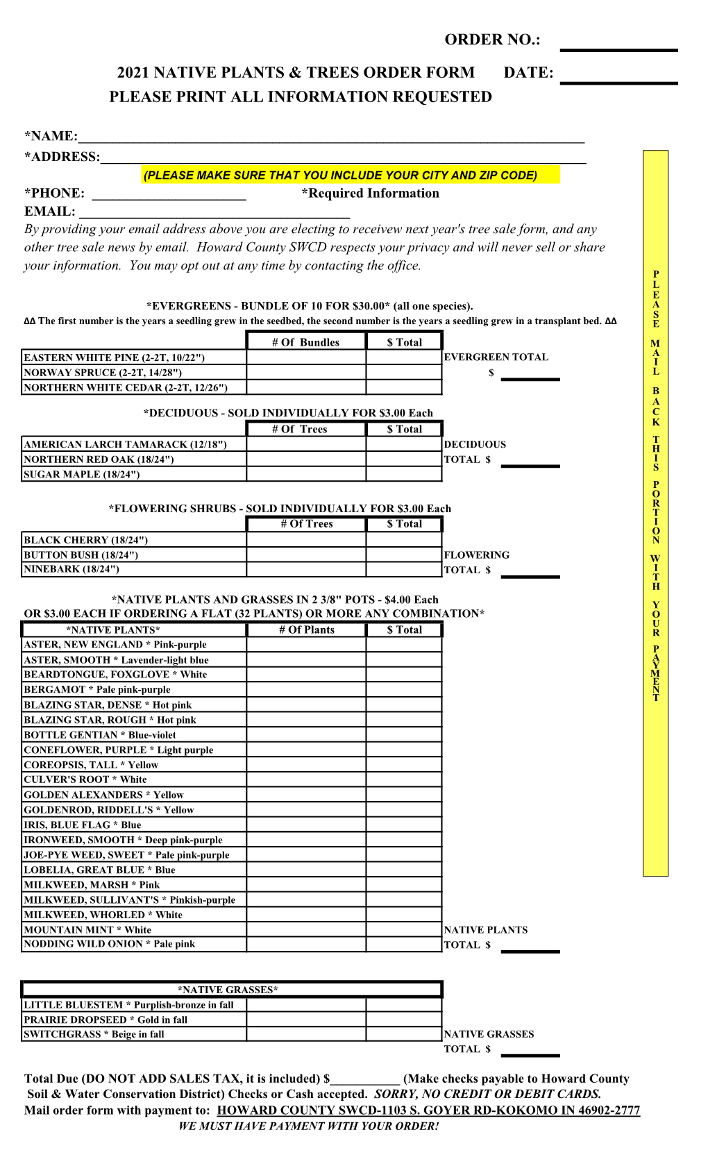 Complete Order Packet