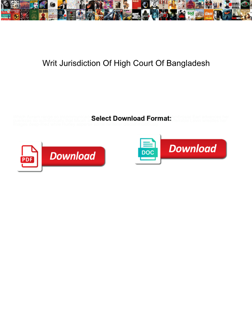 Writ Jurisdiction of High Court of Bangladesh