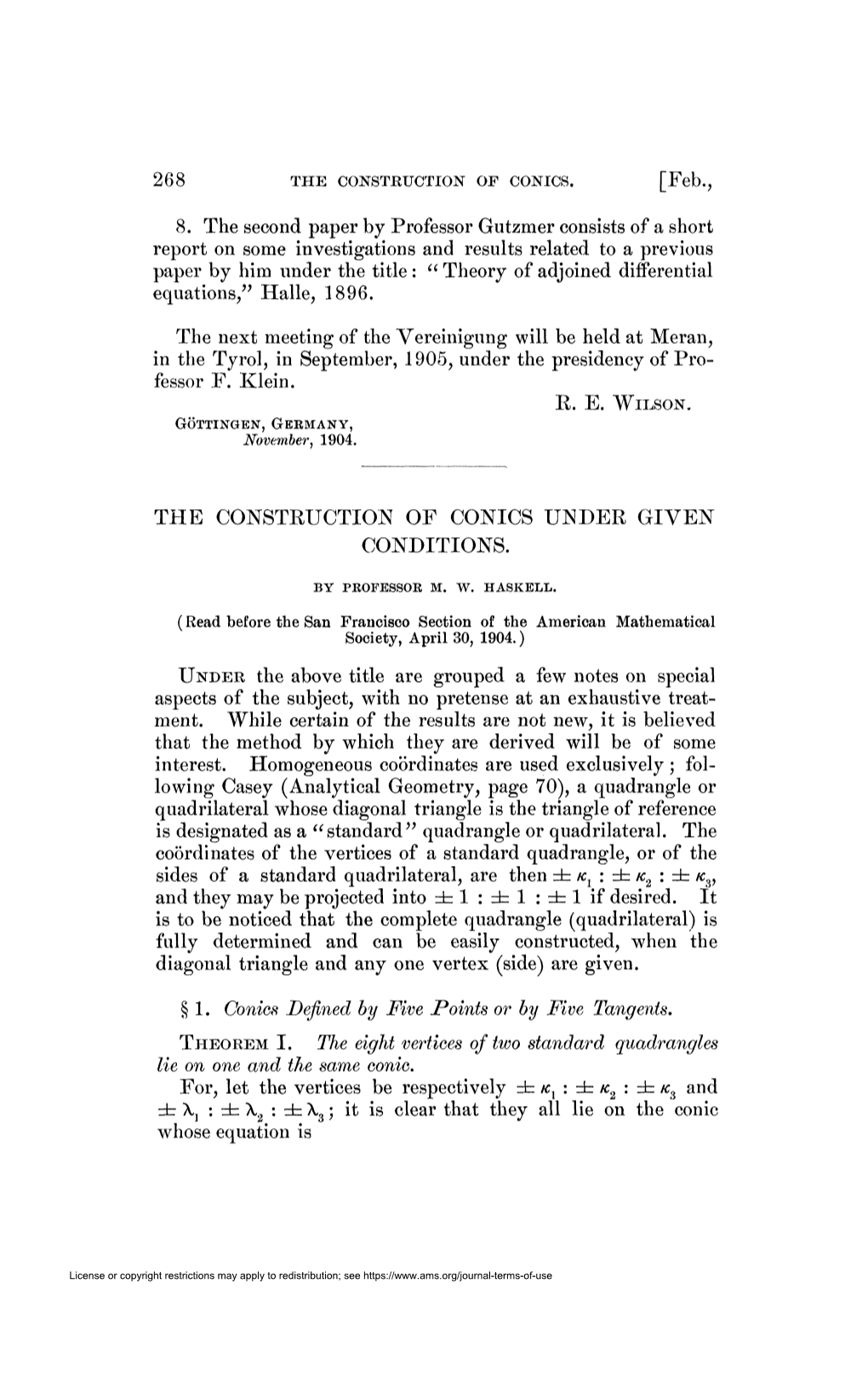 8. the Second Paper by Professor Gutzmer Consists of a Short Report