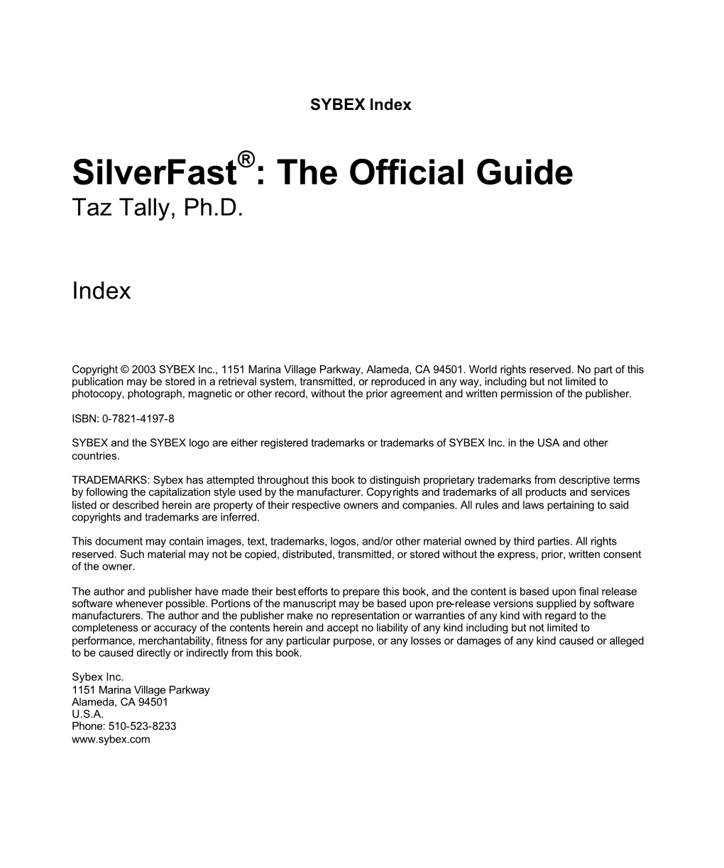 The Official Guide Taz Tally, Ph.D