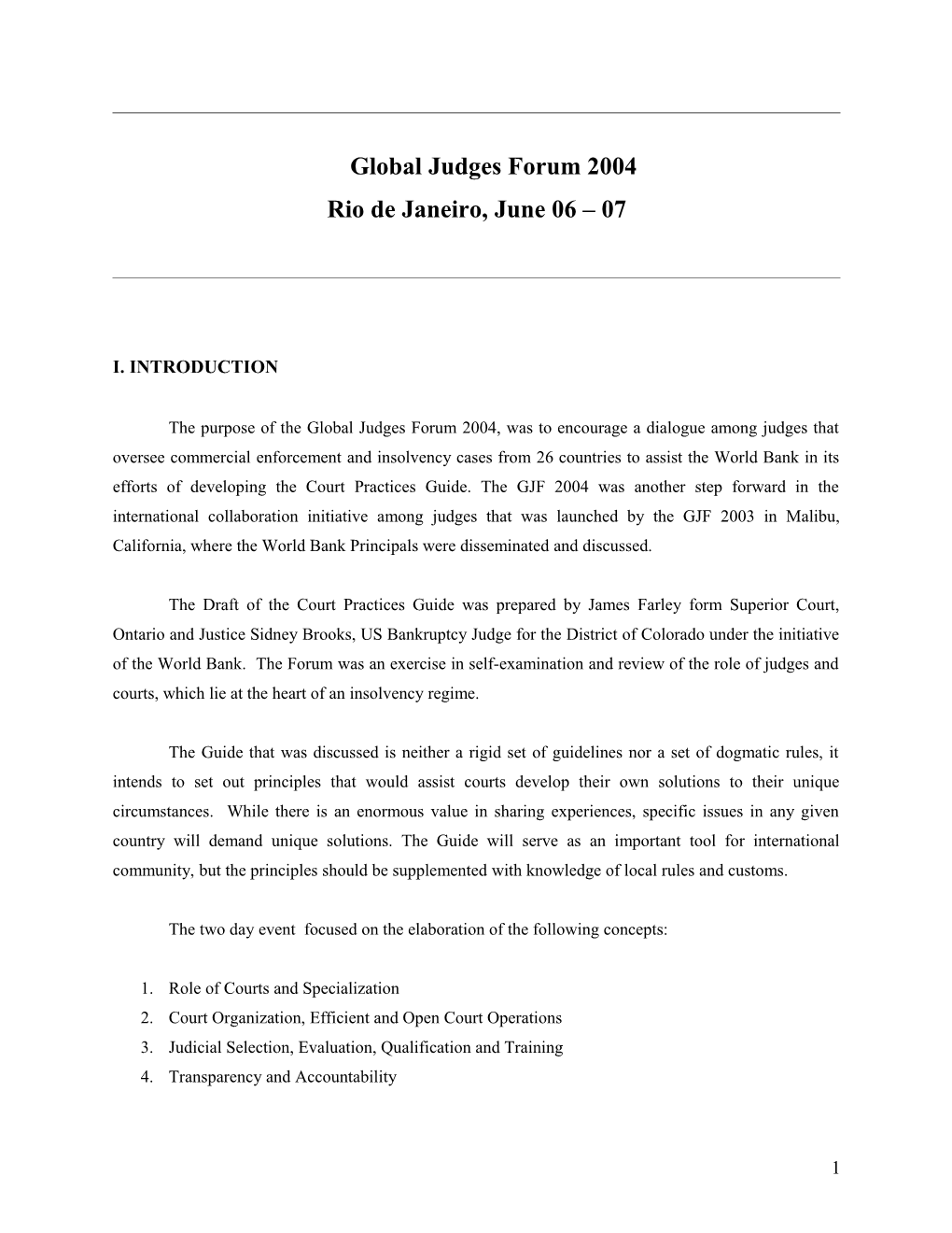 Global Judges Forum