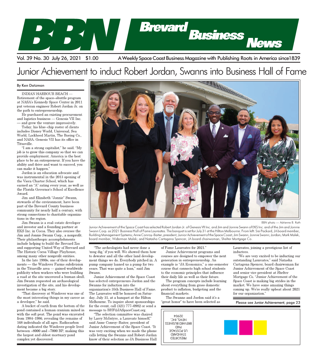 JULY 26, 2021 BBN BREVARD BUSINESS NEWS Online at Brevardbusinessnews.Com