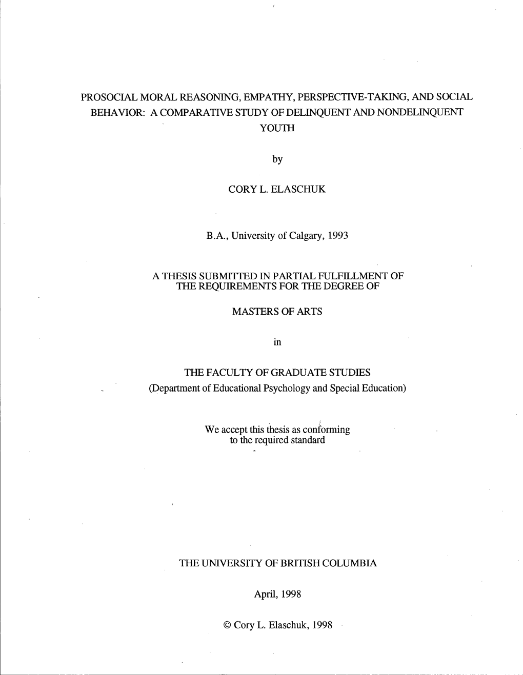 Prosocial Moral Reasoning, Empathy, Perspective-Taking, and Social Behavior: a Comparative Study of Delinquent and Nondeliquent Youth