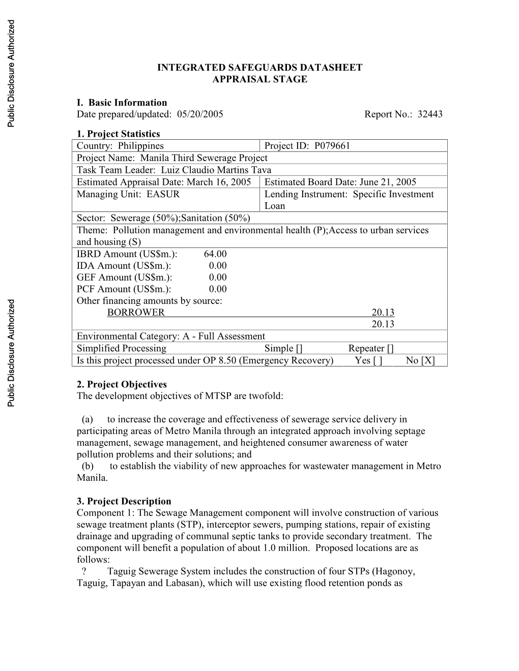 World Bank Document