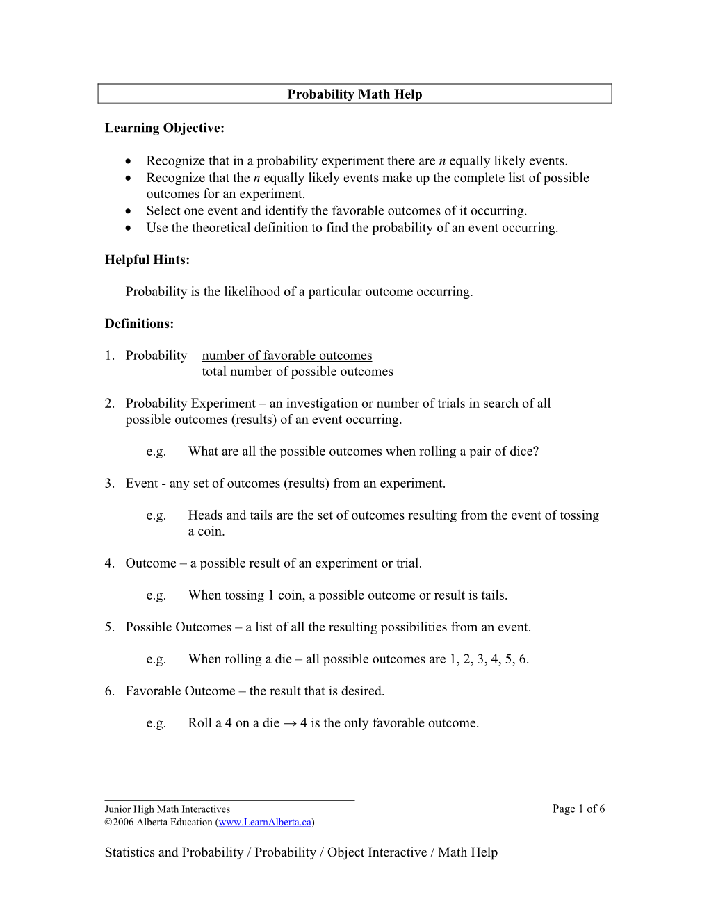 Probability Math Help