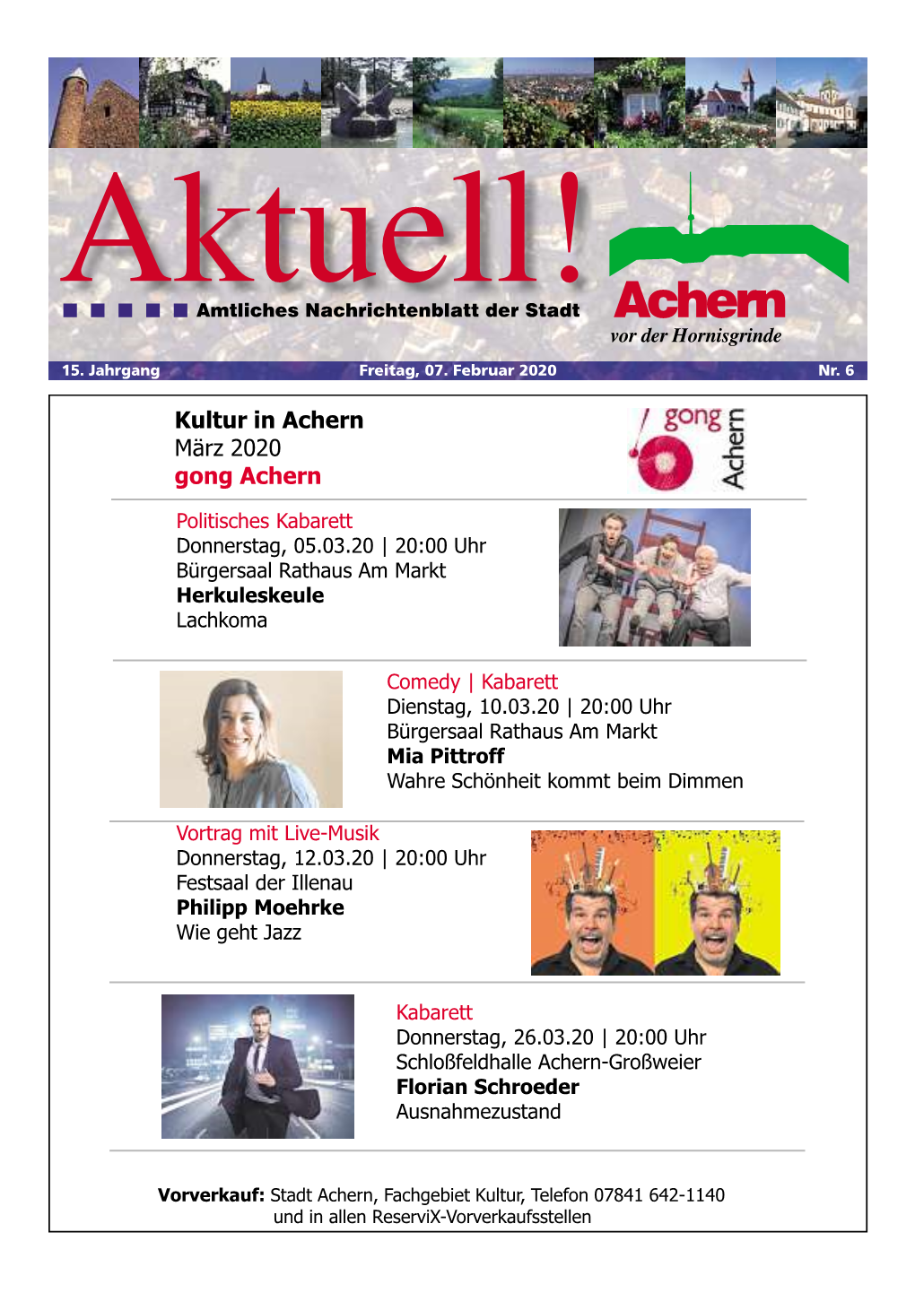 Kultur in Achern März 2020 Gong Achern