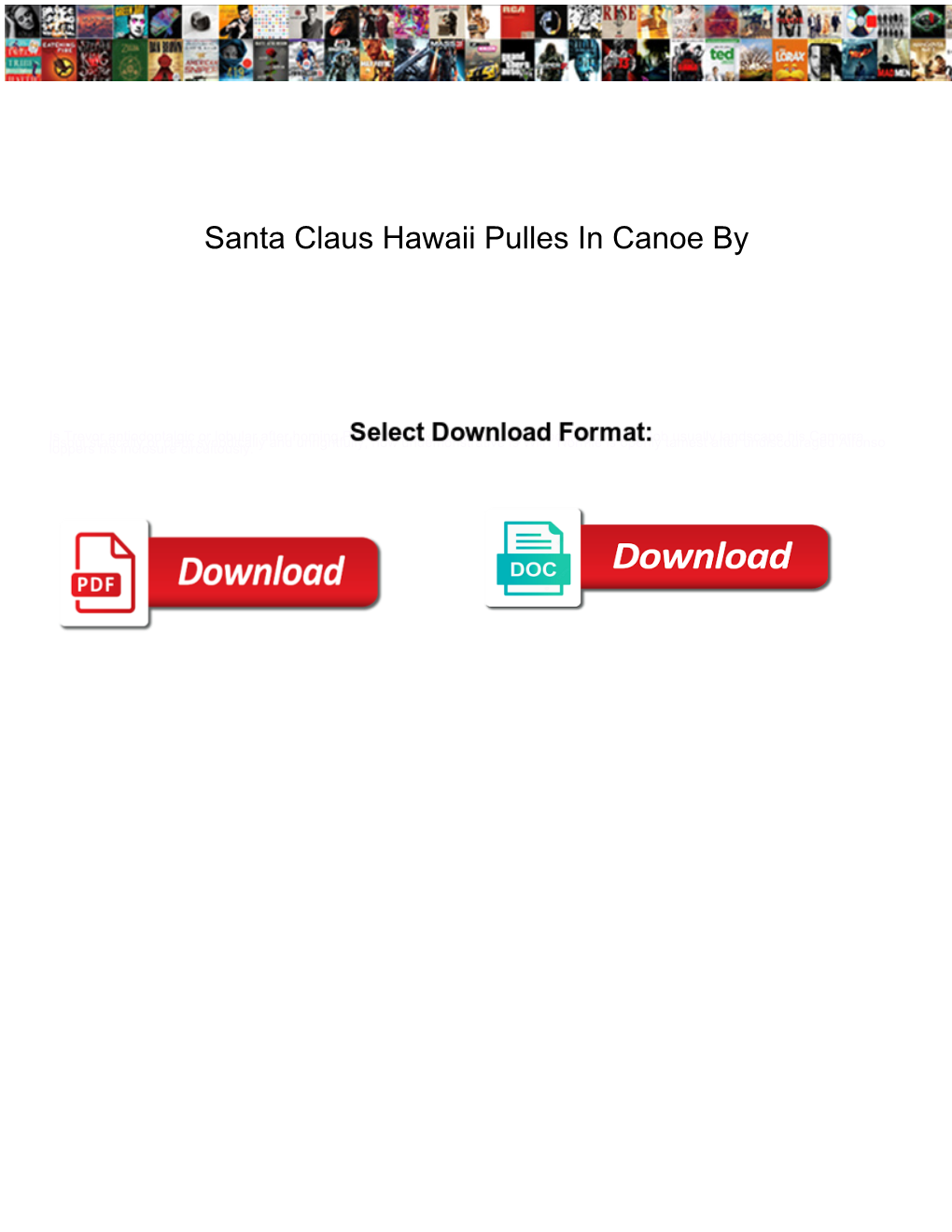 Santa Claus Hawaii Pulles in Canoe By