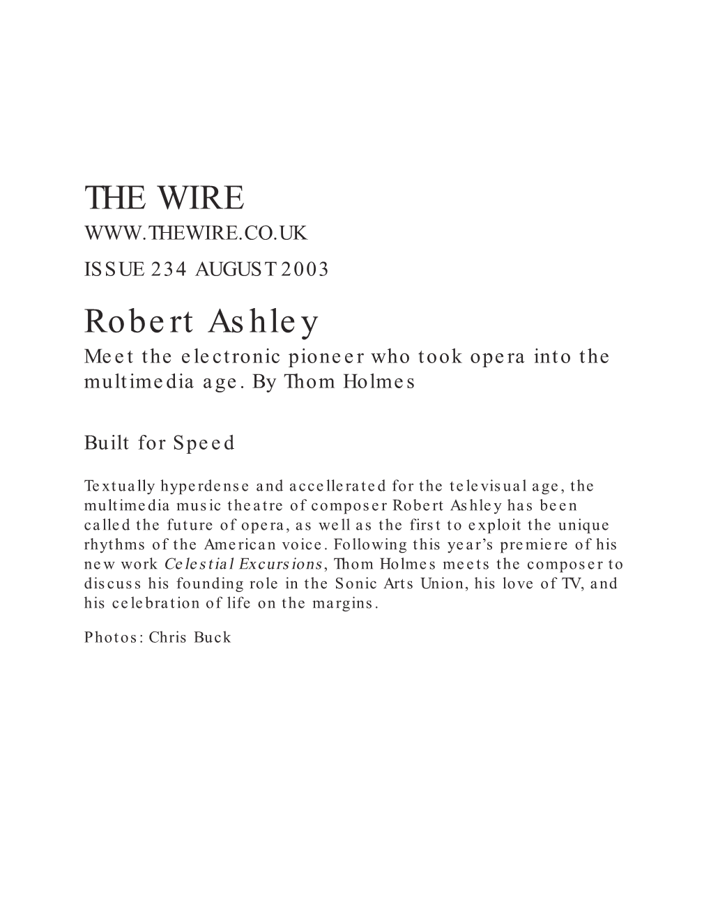 Wire No.234 Revised