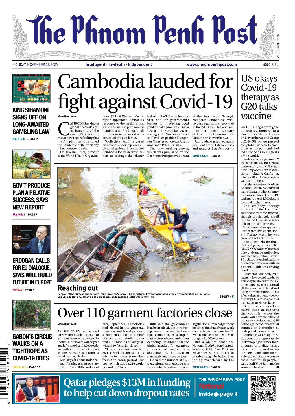 Cambodia Lauded for Fight Against Covid-19
